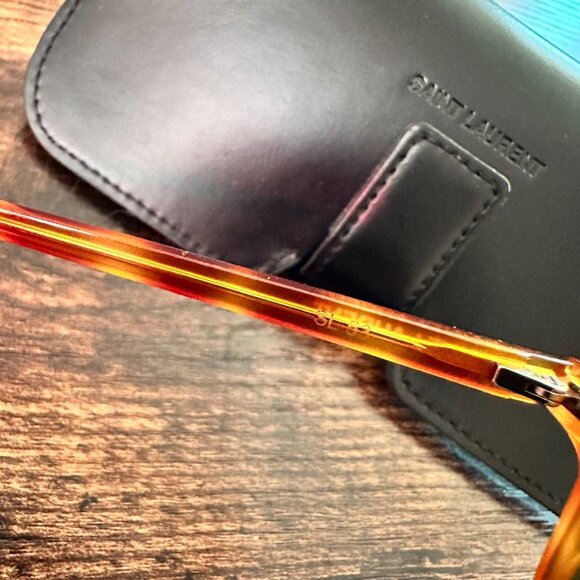 ? Saint Laurent Round Sunglasses‎ - Havana Green main image 9